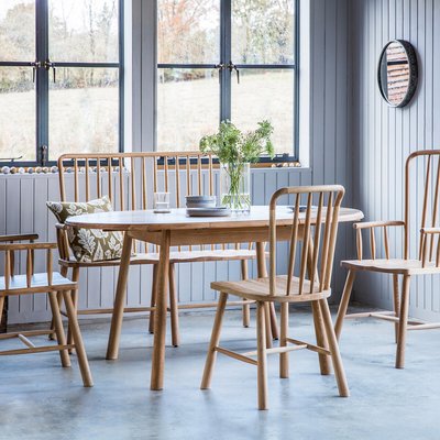 Uttara Round Scandi Oak Extending Table (Seats 4-6) SO'HOME