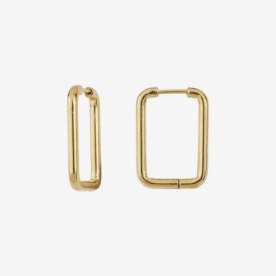 Boucles d'oreilles créoles petit modèle doré à l'or fin SIMON CAROLINE NAJMAN
