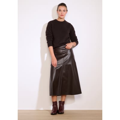 Jupe midi effet cuir LOLALIZA