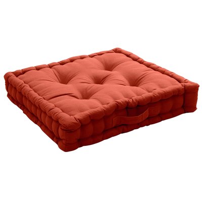 Coussin de sol uni en pur coton HOME MAISON