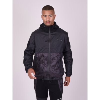Veste à capuche bi-matière matelassage rond PROJECT X
