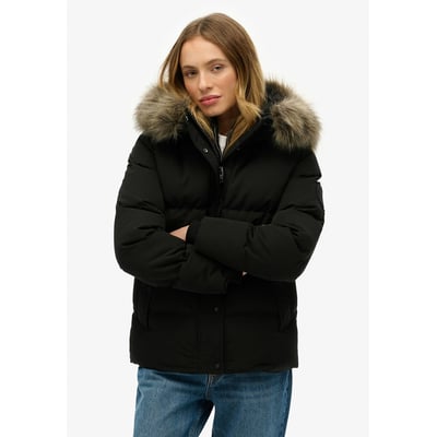 Doudoune courte à capuche en imitation fourrure SUPERDRY