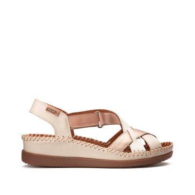 Sandali in pelle tacco con zeppa PIKOLINOS