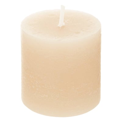 Lot de 4 bougies cylindre rustiques OLIA ATMOSPHERA