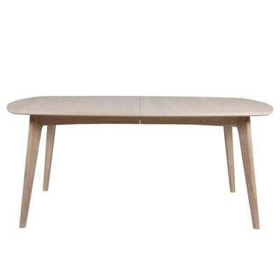 Table à manger ovale en bois blanchi 6/8 places L180 - MARTINE HELLIN, DEPUIS 1862