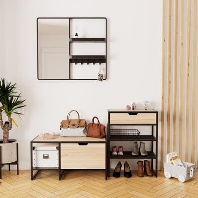 Ensemble d'entrée banc +console +miroir WILKO MOB IN
