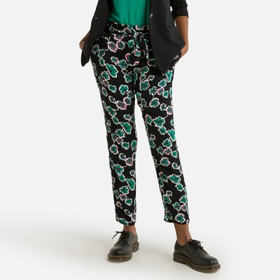 Pantalon droit imprimé fleuri IKKS