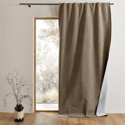 Rideau 100% occultant thermique accroche 3-en-1 LUZ - QABANE HOME MAISON