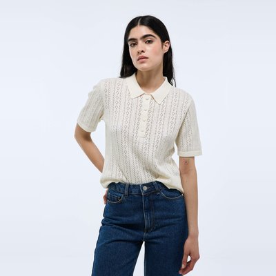 Polo ajouré en coton BIO MONOPRIX