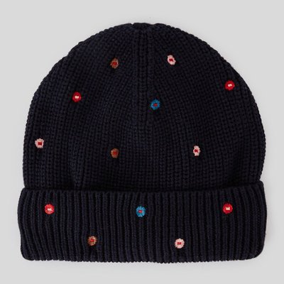 Bonnet brodé fleurs contenant de la laine MONOPRIX KIDS