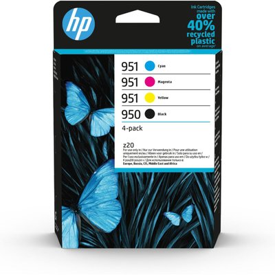 Cartouche d'encre 950 Noire + 951 3 couleurs HP