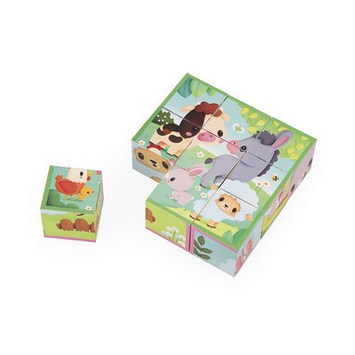 Cubes En Carton Les Animaux De La Ferme JANOD
