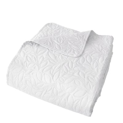 Couvre-lit microfibre à motif floral HOME MAISON