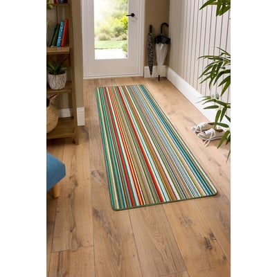 My Stain Resistant Candy Multi Green Stripe Runner Mat MY MAT