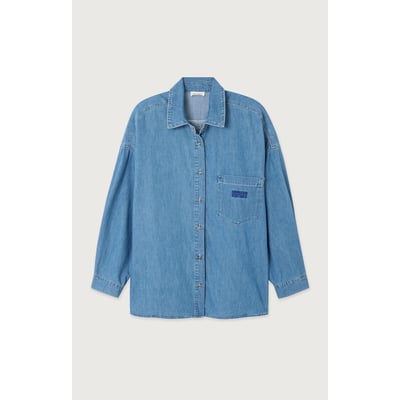 Chemise ample manches longues en denim AMERICAN VINTAGE