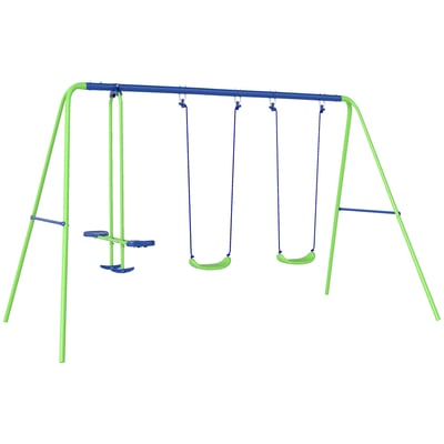 Balançoire pour enfants Métal Violet OUTSUNNY
