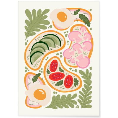 Affiche Tartines Gourmandes L'AFFICHERIE