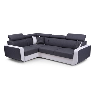 Canapé d'Angle réversible en Simili/Tissu 5 places - DUSTIN LISA DESIGN