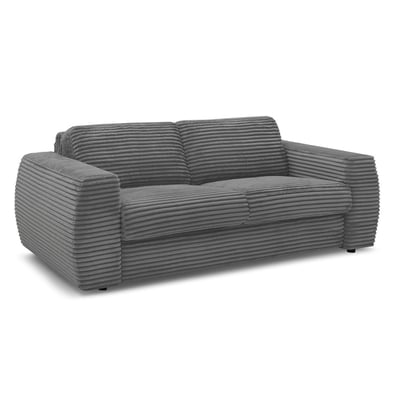 Canapé lit 3 places en velours côtelé couchage 160x190 cm, HUGO BOBOCHIC