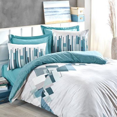 Parure housse de couette coton Imprimée géométrique, Nesto C DESIGN HOME TEXTILE