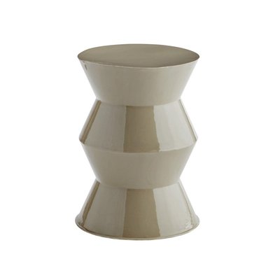 Bout de canapé tabouret graphique métal MADAM STOLTZ