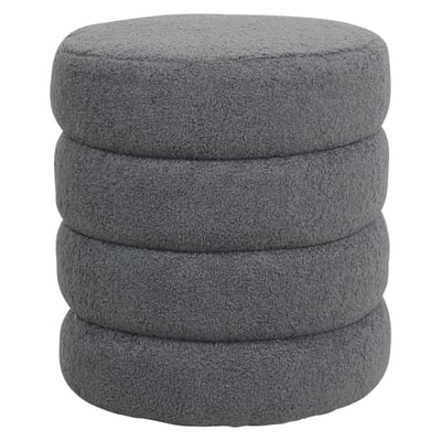 Pouf tissu bouclette rase ZAGO