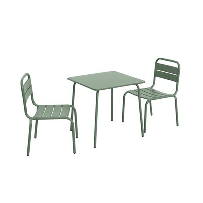Table de jardin enfant métal + 2 assises ANNA 2 PLACES SWEEEK