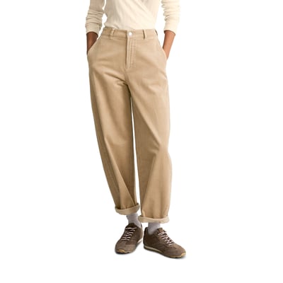 Pantalon en velours côtelé modèle Airin, coupe  barrel leg en coton bio extensible MARC O’POLO DENIM
