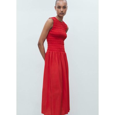 Robe évasée corps froncé MANGO