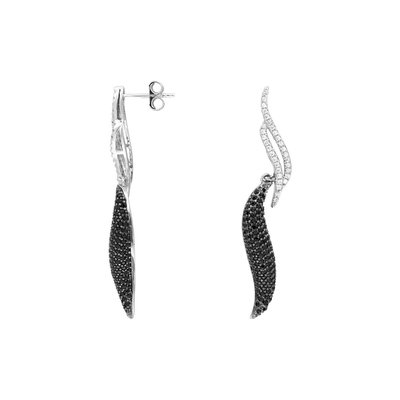 Boucles d'oreilles en argent 925 et oxyde de zirconium CLEOR