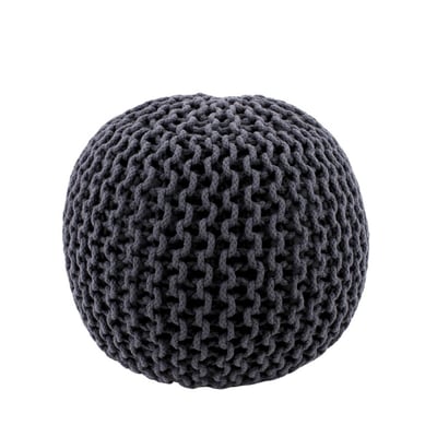 Pouf rond tricot 40x30cm ORNAMI