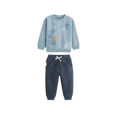 Ensemble bébé sweat-shirt et pantalon en molleton Félintrépide PETIT BEGUIN