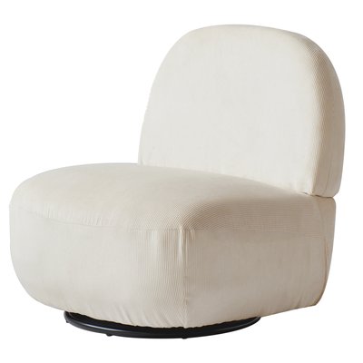 Fauteuil de salon pivotant, velours côtelé, KAMPALA NORDLYS
