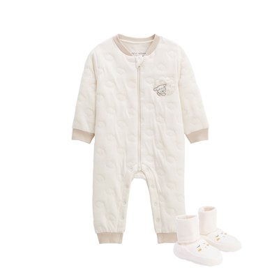 Combinaison bébé en molleton et chaussons Câlins PETIT BEGUIN