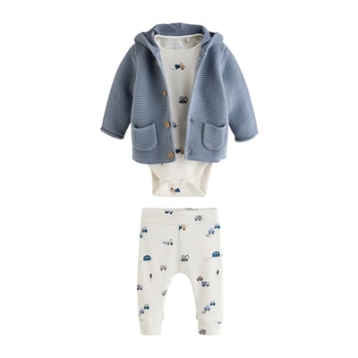 Cardigan en maille, body et legging bébé NEXT