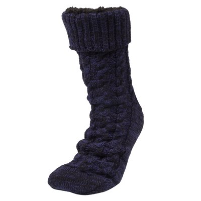 Chaussettes d'intérieur en maille torsadée - fourrées ISOTONER