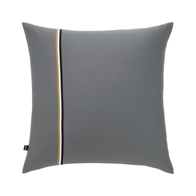 Taie d'oreiller en satin de coton bleu, B LINEA BOSS HOME