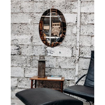 Miroir double ovale Igor N°556 - Bon état DEBONGOUT