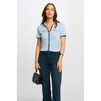 Pull col polo manches courtes MORGAN