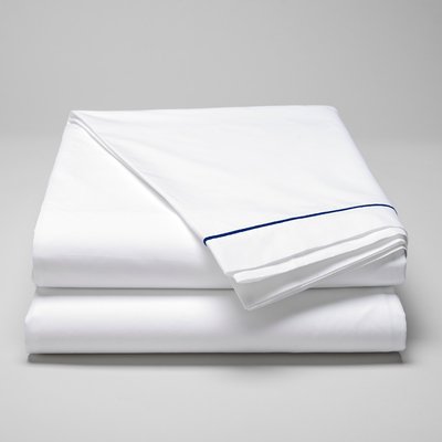Drap plat percale de coton peigné 160 fils - 400tc FLORENCE COTTON & CO