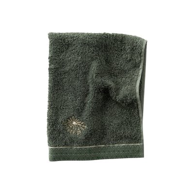 Serviette invité coton et viscose de bambou SILVALYS CARRE BLANC