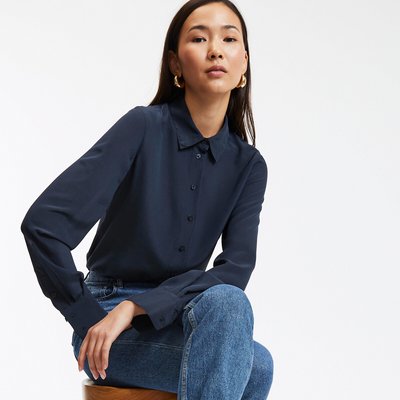 Chemise en soie, manches longues LA REDOUTE COLLECTIONS