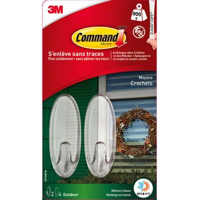 Crochets Transparents Ovale Moyen X 2 3M