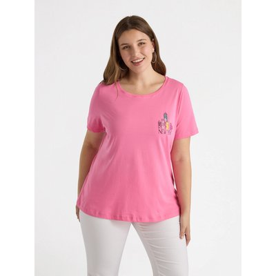T-shirt en coton avec petite broderie au FIL sur le côté gauche FIORELLA RUBINO