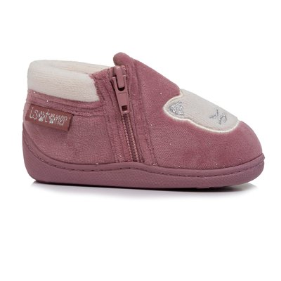 Chaussons Bottillons ,fermeture zip, semelle antidérapante ISOTONER