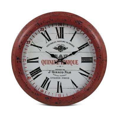 Horloge ancienne murale eau quinine tonique DECORATION D’AUTREFOIS