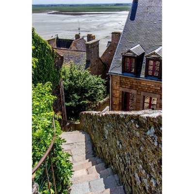 Tableau Sur Toile Village Mont St-michel CEANOTHE