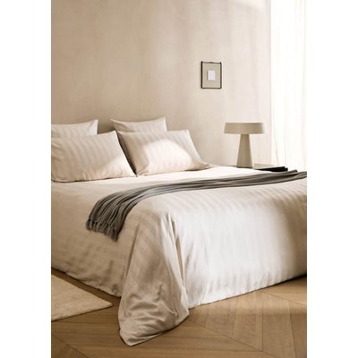 Housse de couette en satin de coton jacquard à rayures pour lit de 90 cm MANGO HOME