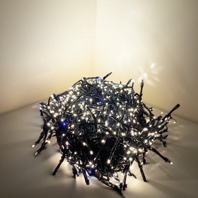 Guirlande Led Grappe 9m Animee Blanc Chaud Et Flash Blanc Pur MILLUMINE