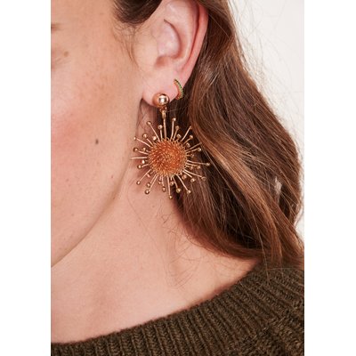 Boucles d'oreilles pampille soleil LA FEE MARABOUTEE
